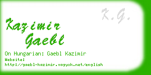kazimir gaebl business card